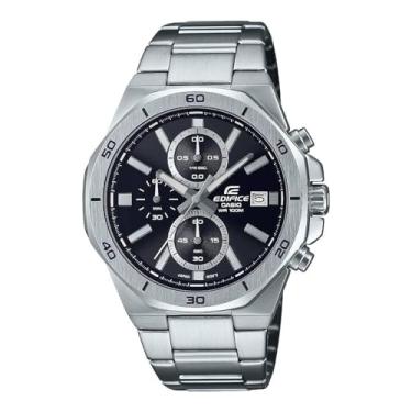 Imagem de Casio Relógio masculino analógico com mostrador preto - EFV-640D-1AVUDF, preto, prata,...