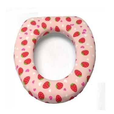 Imagem de Redutor de Assento Sanitário Acolchoado Morango Love