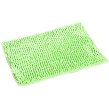 Imagem de Tapete de banho microfibra grosso macio absorvente tapetes de borracha chenille, antiderrapante, lavável na máquina tapetes para banheiro, banheira e chuveiro (verde claro) 70 x 140 cm