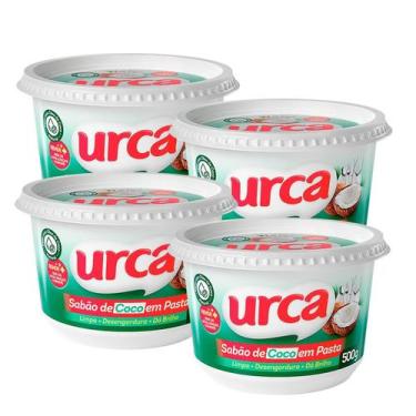 Imagem de Kit 4 Sabão em Pasta Coco 3 em 1 Urca 500g