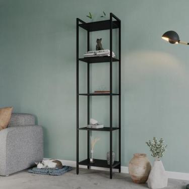 Imagem de Estante para Livros Industrial Aço Multiuso 5 Prateleiras 187cmx45cm A