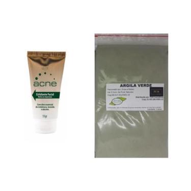 Imagem de Argila Pura Verde 500G E Acne Esfoliante Renovador - Lucy'S E Pem Cosm