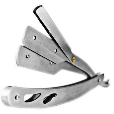 Imagem de Navalhete Barbeiro Aço Inox Sekich Linha Gold + Lâminas Lord