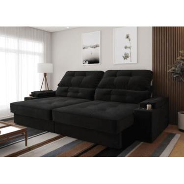 Imagem de Sofá Santiago 2,00m (L) com Carregador USB e Porta Copos Retrátil e Re