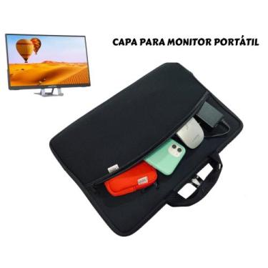 Imagem de Capa Case Bolsa Protetora Monitor Portátil - 18.5 Polegadas Com Bolso 