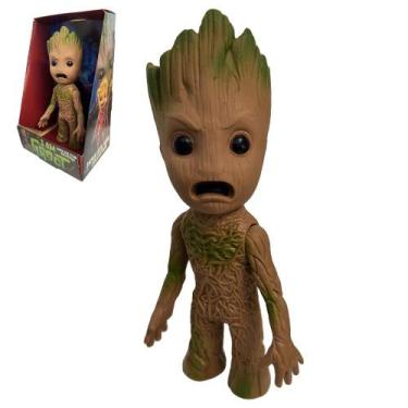 Imagem de Boneco Baby Groot Bravo Grande 27cm Guardiões Da Galaxia - Super Size 