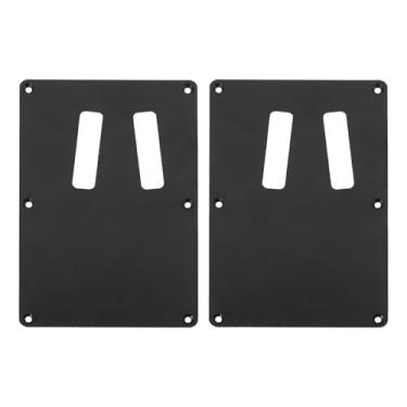 Imagem de The Lord of the Tools 2 peças de placa traseira Tremolo para guitarra, peça de substituição, placa traseira de guitarra compatível com guitarra estilo Kramer, 133 mm x 83 mm, preto