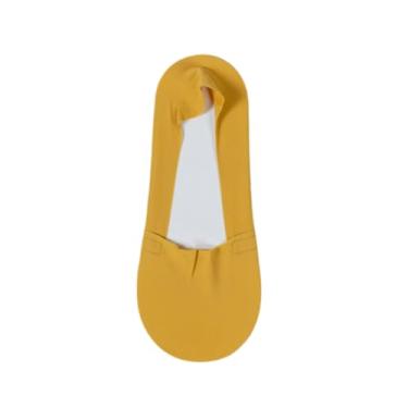Imagem de chanstore 3 pares - Meias femininas antiderrapantes finas de verão, salto alto, sem costura, boca rasa invisível, amarelo