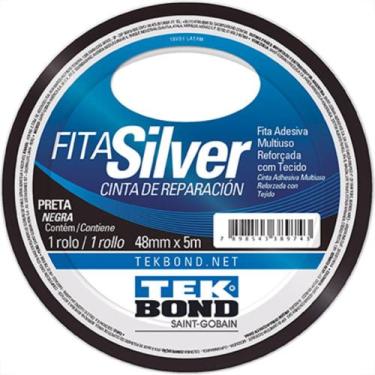 Imagem de Fita Silver Tape Tekbond Preta 48Mmx05Mt