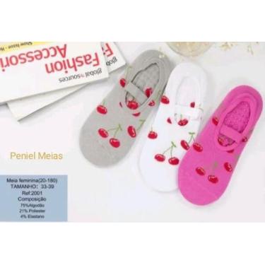 Imagem de 01 Par de Meias Sapatilhas para Aulas de Pilates ou Yoga - PENIEL MEIA