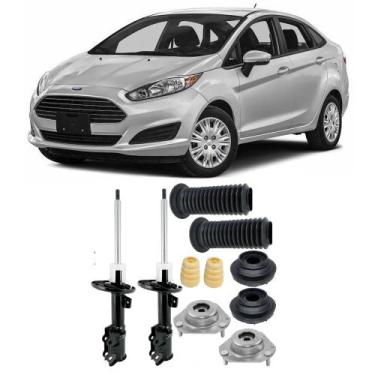 Imagem de Amortecedor + Kit Batente Ford New Fiesta Dianteiro 2011 Até 2018 O Pa
