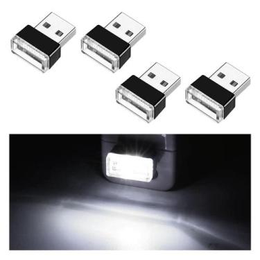 Imagem de Lâmpada de Atmosfera Interna para Carro Ziciner - LED USB - 4 Peças Br