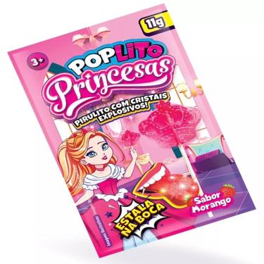 Imagem de Pirulito Pop Lito Princesas Morango 11g - Zen Toys