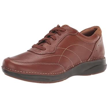 Imagem de Clarks Sapato Oxford feminino Appley Tie, Couro marrom escuro, 35