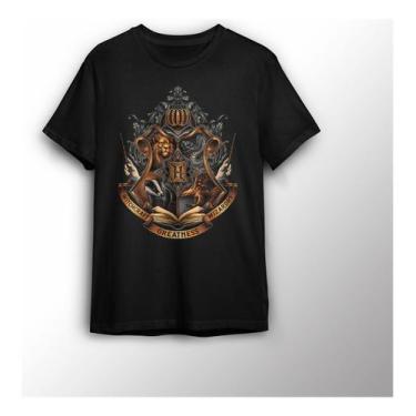 Imagem de Camiseta Unissex Personalizada Brasão Grande Hogwarts - Lobo Sete, Pre