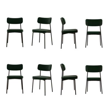 Imagem de Kit com 8 Cadeiras para Sala de Jantar Mona Yescasa Green