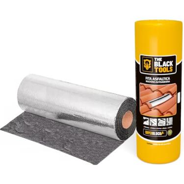 Imagem de Manta Asfáltica Adesiva Aluminizada Vedatudo Imperblock 45cm x 10m Aluminio Cor Prateado FVD45-TBT The Black Tools