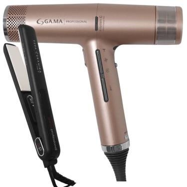 Imagem de Kit Secador iQ3 Rose Gold e Prancha G-Evo Vera Ceramika