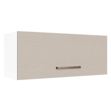 Imagem de Armário Aéreo 80 cm 1 Porta Basculante Branco/crema Agata Madesa