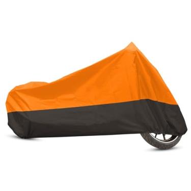 Imagem de Capa de motocicleta Capa de lona de motocicleta para todas as estações à prova d'água à prova de poeira proteção total capa de chuva para motocicleta ao ar livre 190T para Harley Touring para Honda CB