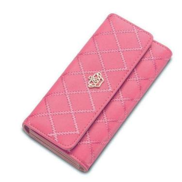 Imagem de Carteira feminina elegante luxo porta documentos cartões - SWG, Rosa, 