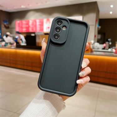 Imagem de Capa de silicone fosca para Samsung Galaxy A54, A34, A24, A14, A04s, A05s, A15, 4G e 5G, à prova de choque (para S20 FE/preto)