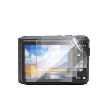 Imagem de YAJOJO Pacote com 4 protetores de tela para Kodak Pixpro FZ45 - Película PET macia para câmera digital Kodak Pixpro FZ45, antiarranhões, antiimpressões digitais, película transparente HD