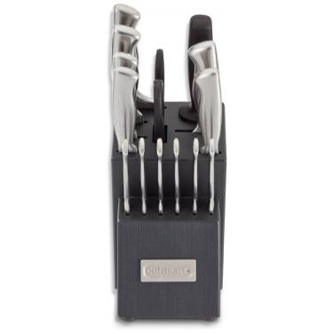 Imagem de Conjunto de Facas em Aço Inoxidável com Bloco de Armazenamento, 15 Peças, Cuisinart, Cinza