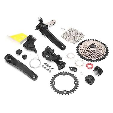 Imagem de Acouto Atualize Seu Passeio Com Nosso Conjunto de Grupos de 9 Velocidades - Kit de Bicicleta Com Volante 42T, Com Desviador Traseiro, Pedaleira de Alumínio Leve, Fácil Instalação, Perfeito para (#11)