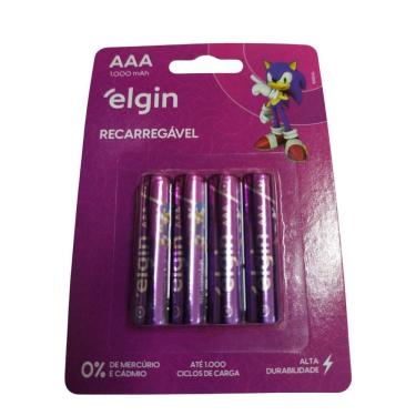 Imagem de Pilha Aaa Elgin Recarregavel 1000Mah 2Un