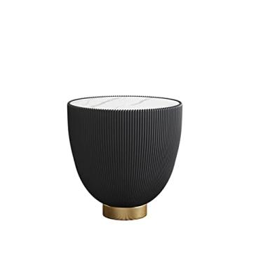 Imagem de Mesa de centro mesa de centro combinação redonda sala de estar pequena mesa redonda mesa lateral hotel mesas centrais minimalistas modernas (cor: preto-2)