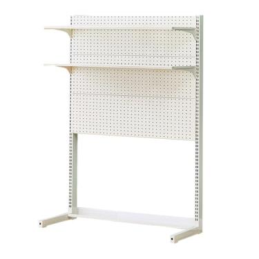 Imagem de Organizador independente de metal branco com prateleiras ajustáveis - Solução grande de armazenamento de mesa e escritório (126 x 165 cm/49,6 x 65 pol) para organização de artesanato e ferramentas