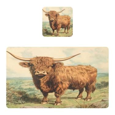 Imagem de Burbuja Jogo americano conjunto de 2, tapetes de mesa de cozinha de PVC antiderrapantes resistentes ao calor à prova d'água para mesa de jantar, laváveis, 30,5 x 45,7 cm