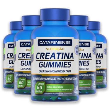 Imagem de Kit 5 Creatina Gummies Monohidratada Catarinense 60 Gomas, maçã verde