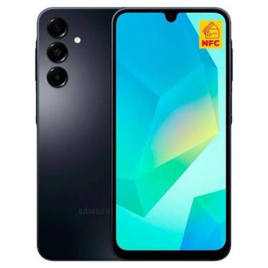 Imagem de Smartphone Samsung A16 4G 128GB 4GB RAM Câmera Traseira Tripla Preto, 