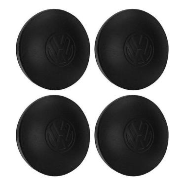 Imagem de Jogo Calota Central Roda Boca de Fogão Gol CL Preta Fosca - DCAPS