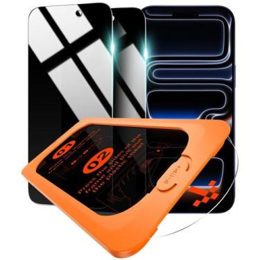 Imagem de Protetor de tela de privacidade OMOTON para iPhone 17 Pro, pacote com 