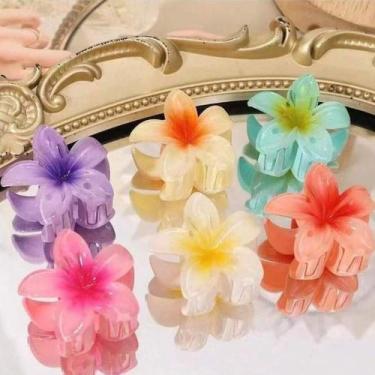 Imagem de Kit 12 Presilha Flor Blogueira 6cm Piranha Tendencia Varias Cores - Ge