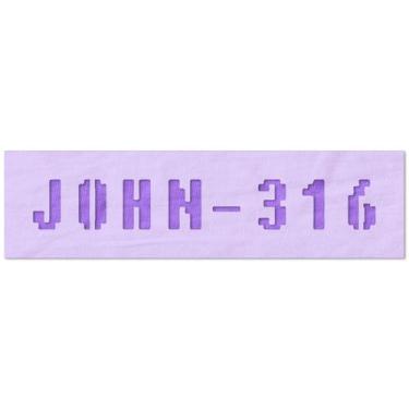 Imagem de Molde John 3:16 Stencil Stop 23 x 3 cm, mylar 14 mil