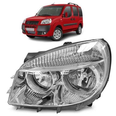 Imagem de Farol Dianteiro Doblo 2010 A 2018 Máscara Cromada - Automotive Imports