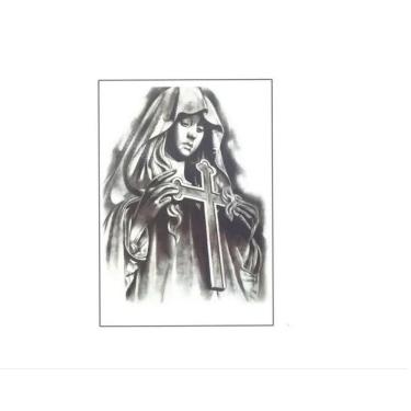 Imagem de Tatuagem Temporária Santa Cruz Mãe Santa Religiosa