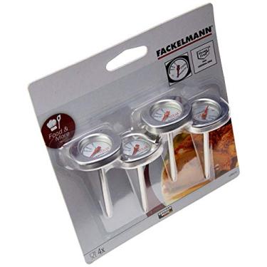 Imagem de Conjunto de 4 Termômetros para Carne, Fackelmann, FK-63804, Prata