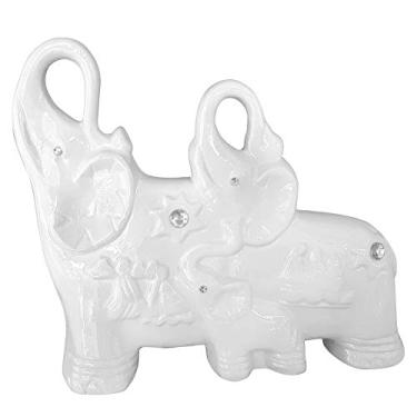 Imagem de Trio De Elefantes Ceramicas Pegorin Branco No Voltagev