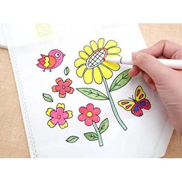 Imagem de Sacolas de brinquedos para colorir DIY para crianças Bolsa de grafite de proteção ambiental para festas infantis, jardim de infância e escola. Design e qualidade atualizados. 5 pacotes com 30 canetas aleatórias.