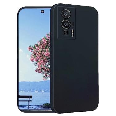 Imagem de Yarxiawin Capa para Xiaomi Poco F5 Pro rosa à prova de choque, capa para celular Xiaomi Poco F5 Pro, fina, rígida, antiimpressões digitais, Redmi K60 Pro com sensação de toque delicado (preta)