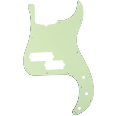 Imagem de Musiclily Pro 5 Cordas 13 Furos Escudo Baixo Contemporâneo Pickguard para Fender Americana Precision Bass, 3 Camadas Mint Green