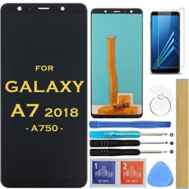 Imagem de Tela de substituição LCD Display Touch Digitizer Montagem para Samsung Galaxy A7 2018 SM-A750 A750F A750FN A750N A750G A750GN/DS 6.0"