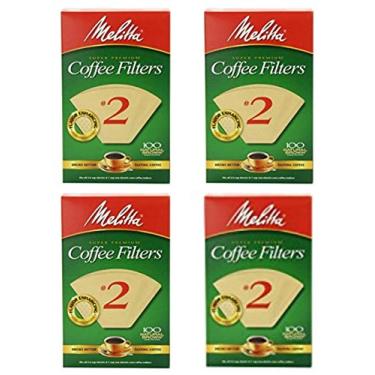 Imagem de Melitta Filtro de café cone nº 2 100 unidades - Marrom natural (pacote com 4)