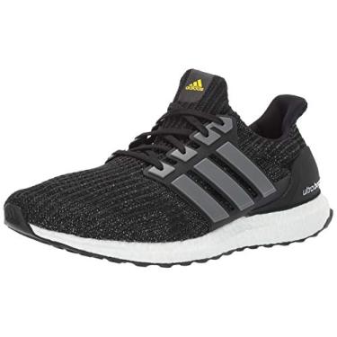 Imagem de adidas Tênis de corrida masculino Ultraboost Ltd, Preto/ferro metálico/amarelo vívido, 7.5