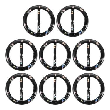 Imagem de PATIKIL Clipe de anel de cachecol, clipe de camiseta redonda de resina anel moderno cachecóis fivela para decoração de roupas femininas, 2", Resina, Liga metálica.